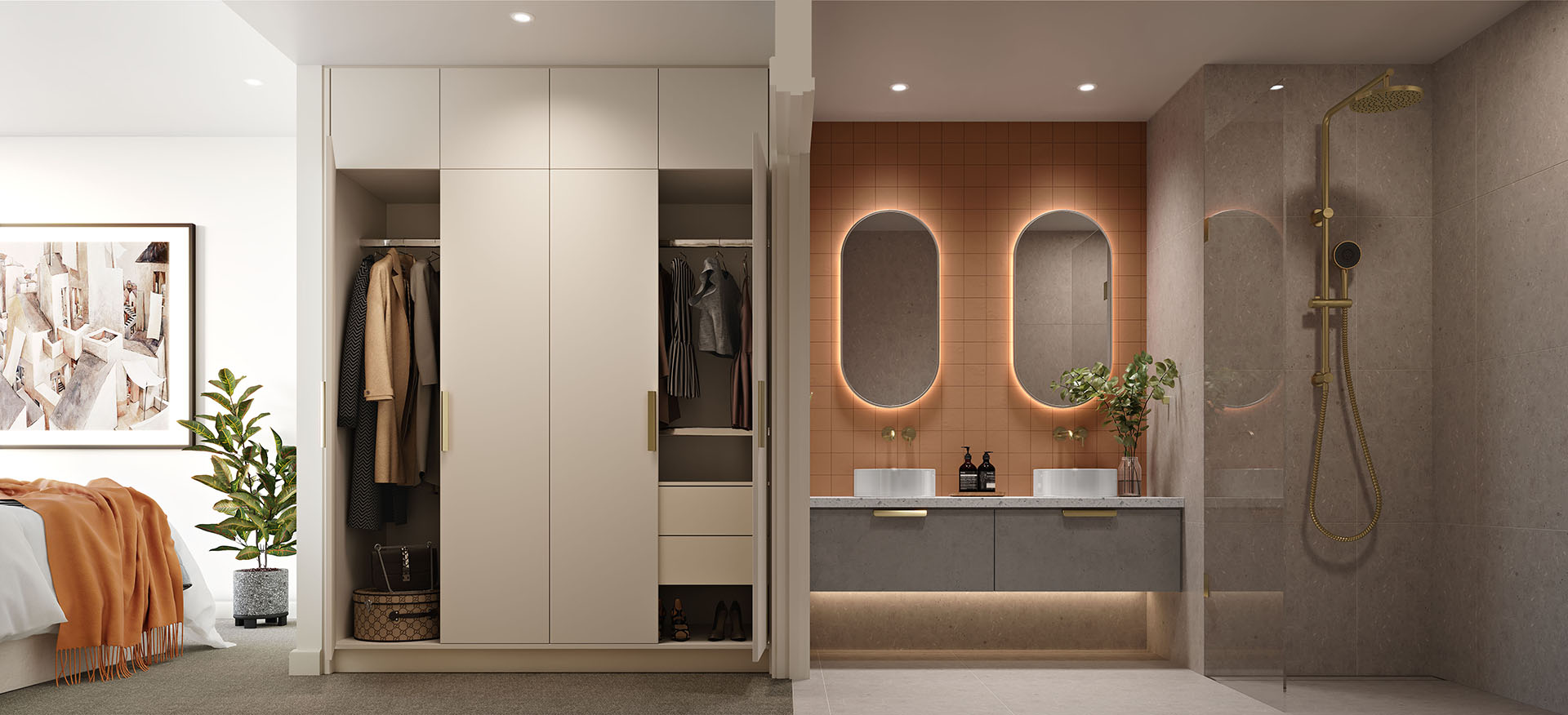 Ensuite and Walk thorugh Wardrobe Terra Scheme